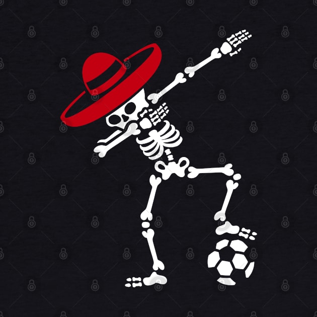 Mexico dab dabbing skeleton soccer football by LaundryFactory